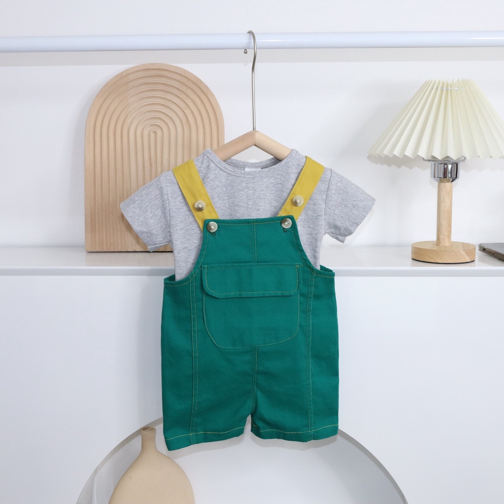 Combo áo + yếm siêu dễ thương cho bé trai bé gái Hokiha Kid size 5-13kg TE200 & TE202