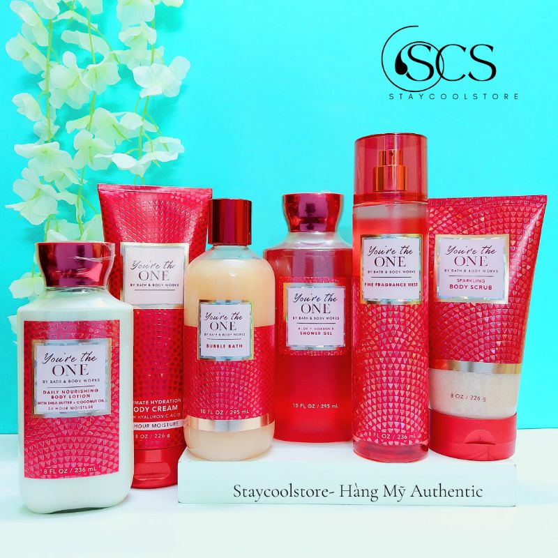 🌹🍓🍁YOU'RE THE ONE Bộ SP chăm sóc toàn thân Xịt thơm body mist Sữa tắm Dưỡng thể Kem tay Bath Body Works