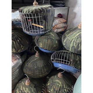 Lồng chim cu gáy kèm áo rằn ri đủ phụ kiện