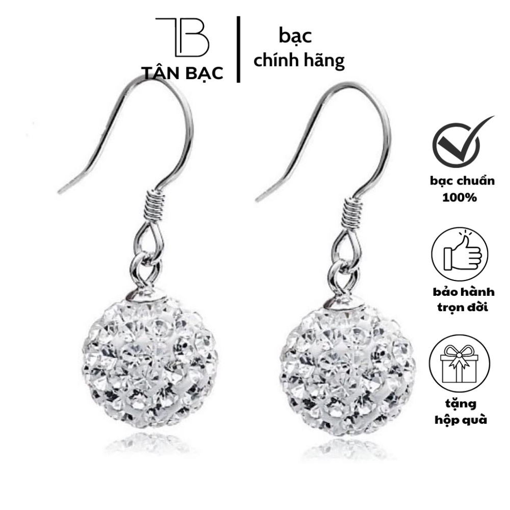 bông tai đá pha lê , cực lấp lánh, kết hợp cùng bạc s925 ,chắc chắn sẽ là 1 tuyệt phẩm trong năm nay ạ