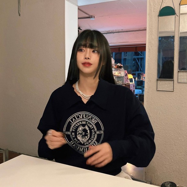Áo sweater Muahmuah Collar Cropped order chính hãng Hàn Quốc