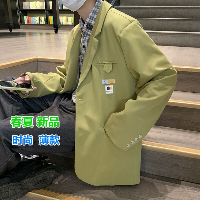 Bộ Vest Nhỏ Nổi Tiếng Trên Mạng Áo Khoác Mẫu Mỏng Xuân Thu Dễ Phối Phong Cách Hàn Quốc Cho Nam Bộ Vest Nhỏ Thường Ngày Đ