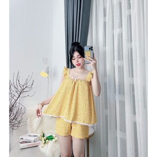 Sét bộ ĐÙI lụa hoa nhí siêu mát