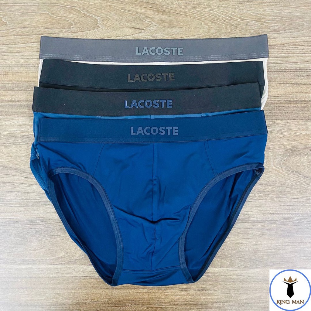 Combo 4 Quần sịp nam thun lạnh lacoste cao cấp,quần lót nam boxer cotton vải mềm mịn thoáng mát