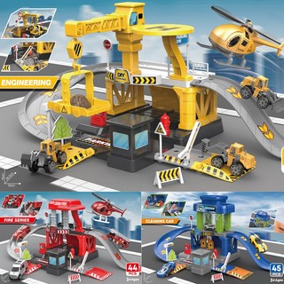 Đồ chơi lắp ráp bãi đỗ xe, đường đua xe chạy nhiều chủ đề dành cho bé trai bé gái