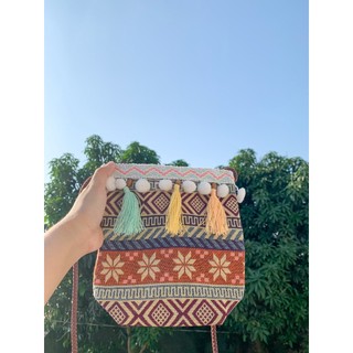 Túi thổ cẩm đeo chéo A/Túi đeo chéo/Doodee handmade
