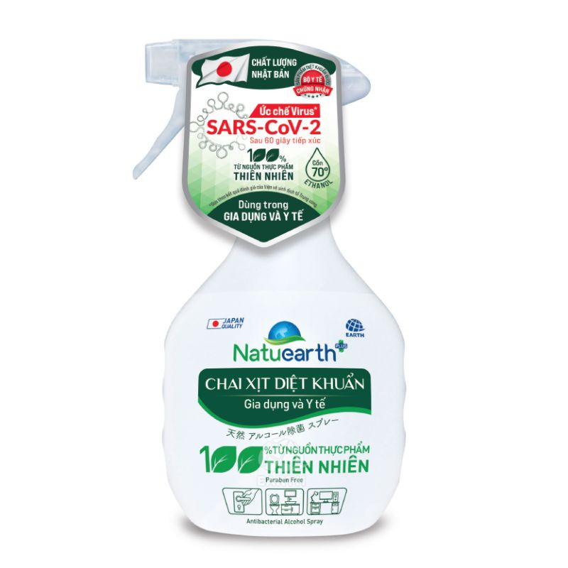Chai Diệt Khuẩn Natuearth Đa Năng 410ml