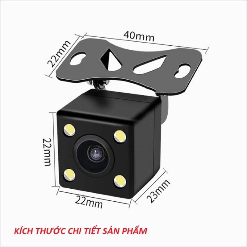 Camera lùi ô tô dùng cho camera hành trình, loại 5 chấu, dây tín hiệu 10m/5,5m phù hợp mọi loại xe