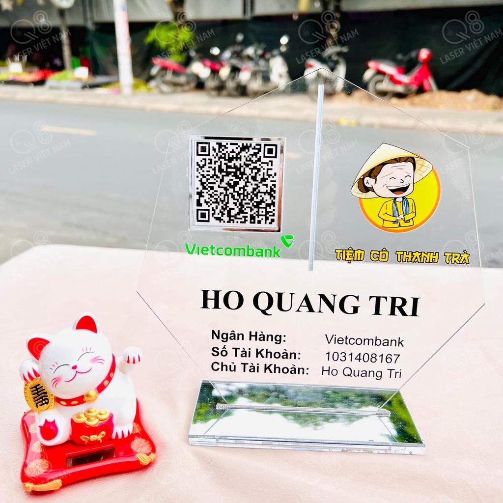 Bảng Mica In Số Tài Khoản - Mã QR - Tên Shop Giá Rẻ Nhận Thiết Kế Theo Yêu Cầu