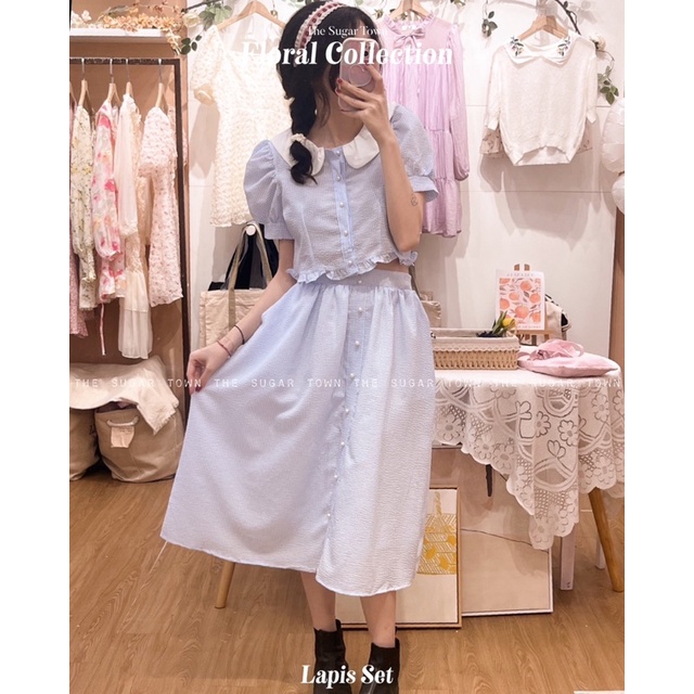 Set váy áo Lapis dáng xoè xinh xắn SugarTown