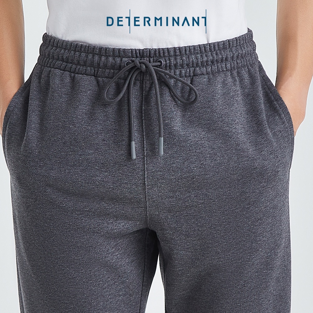 Quần nỉ nam DETERMINANT ống dài - kháng khuẩn - ngăn mùi - vải da cá - form unisex - màu xám - B01