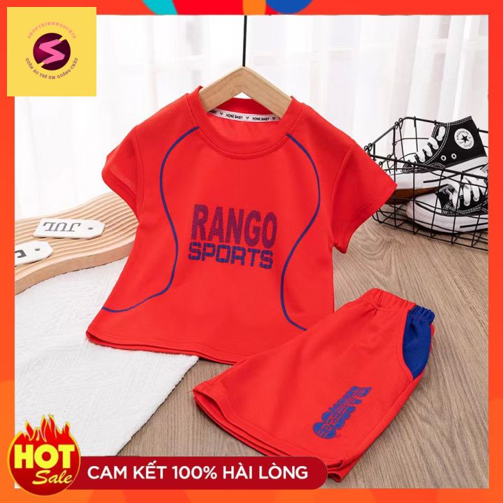 Bộ thể thao thông hơi quảng châu có túi quần bé trai bé gái siêu thoáng mát từ 9 tới 45kg