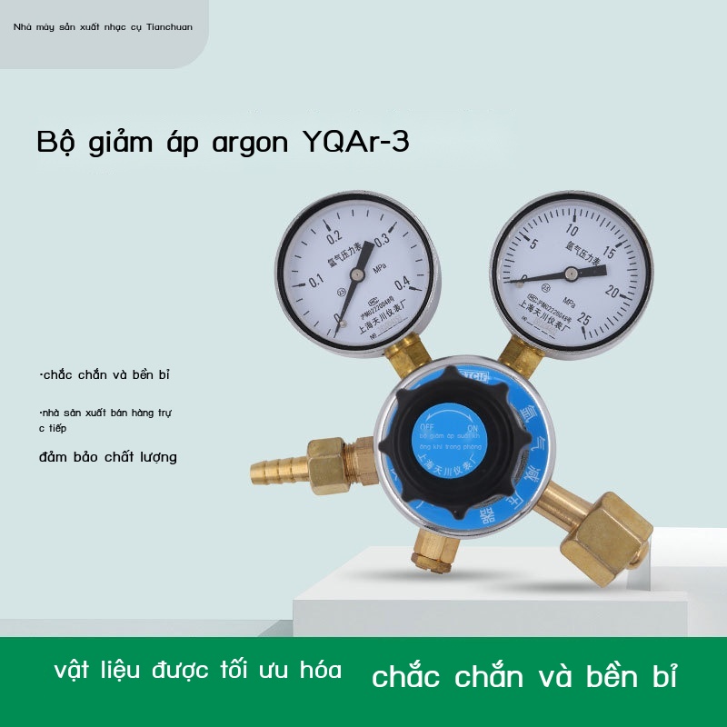 Thượng Hải Tianchuan YQAr-3 bộ điều chỉnh áp suất argon van đồng hồ đo xi lanh khí amoniac nhà máy sản xuất giảm