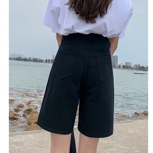 Quần Short Ngố Kaki Trơn Bomclothing ulzzang Ống Rộng Có Bigsize