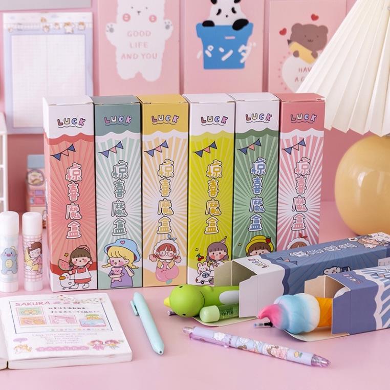 Combo Bút nước Squishy và keo khô nhiều hình dễ thương