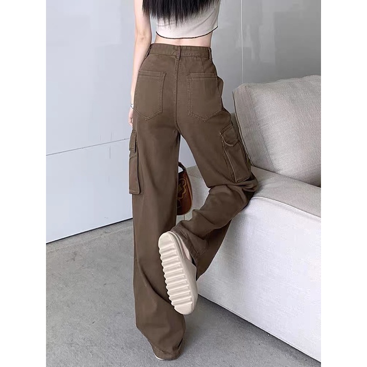 Quần Kaki Túi Hộp Ống Rộng LSEOUL J23030801 Cá Tính Năng Động