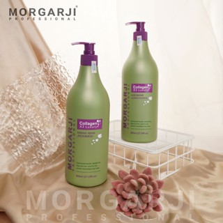 Combo Gội Xả Morgarji x3 Collagen dành riêng cho tóc dầu, hương thơm trái cây cặp 800ml