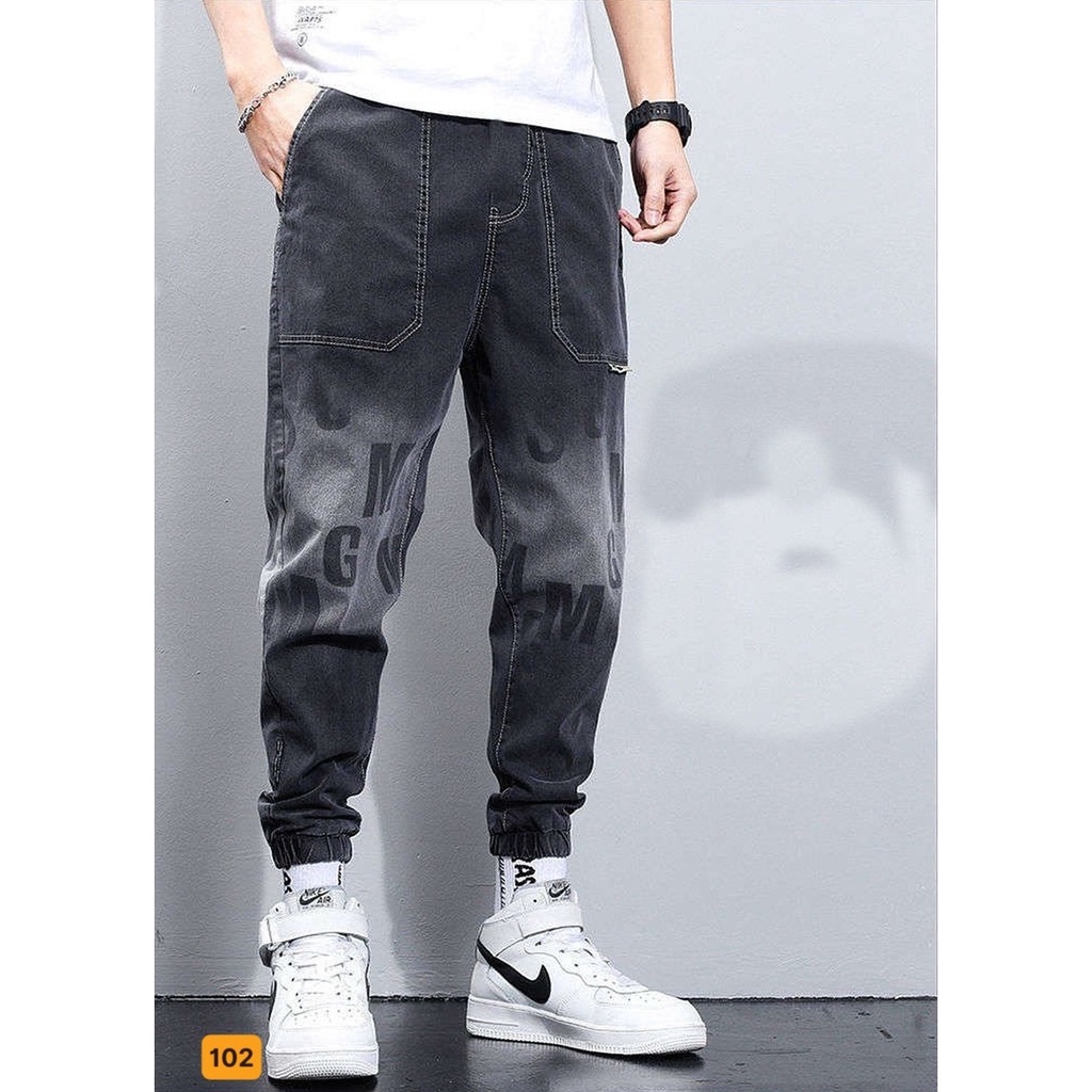 Quần jean jogger nam màu đen trơn không rách chất bò cao cấp co dãn 4 chiều quần rin nam đẹp LOZATA NL72