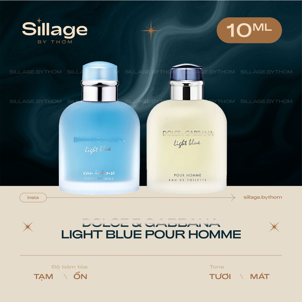 D & G LIGHT BLUE POUR HOMME EDT EAU INTENSE | Mẫu thử nước hoa nam