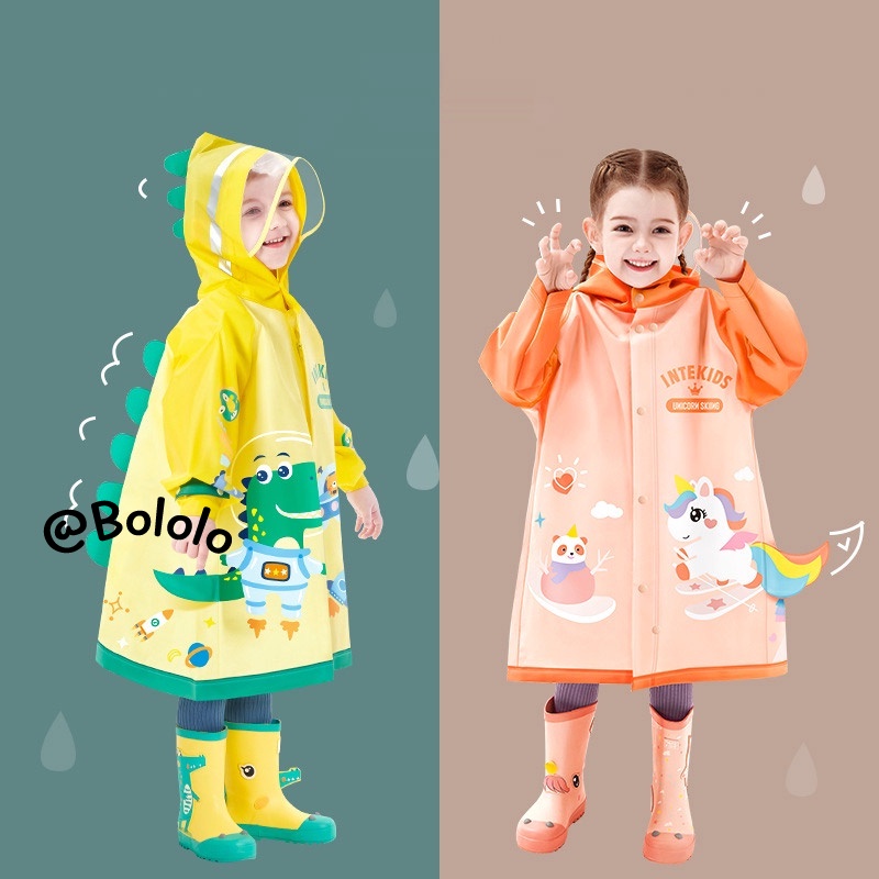 Bololo Áo Mưa Chống Thấm Nước Có Túi Đựng Tiện Dụng Cho Bé