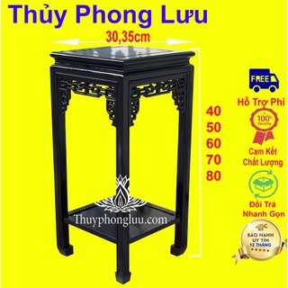 Đôn chiện vuông bày đồ kê tượng,cây cảnh gỗ gụ mặt 30,35cm cao 50,60,70,80