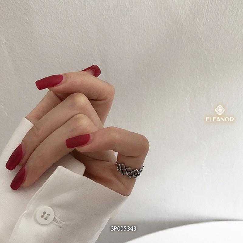 Nhẫn nữ hở bạc 925 Eleanor Accessories thiết kế lưới hình thoi phụ kiện trang sức 5343