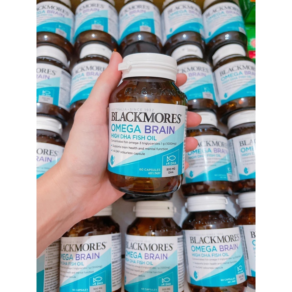Viên bổ sung omega cho não - Blackmores Omega Brain High DHA Fish Oil 60 viên
