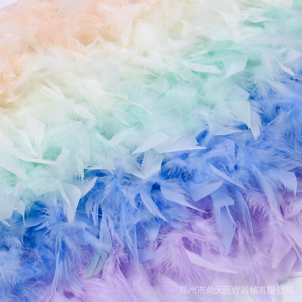 Lông vũ Thổ nhĩ kỳ tự nhiên dây ruy băng nhiều màu loại 10-15cm trang trí váy cưới trang phục thời trang