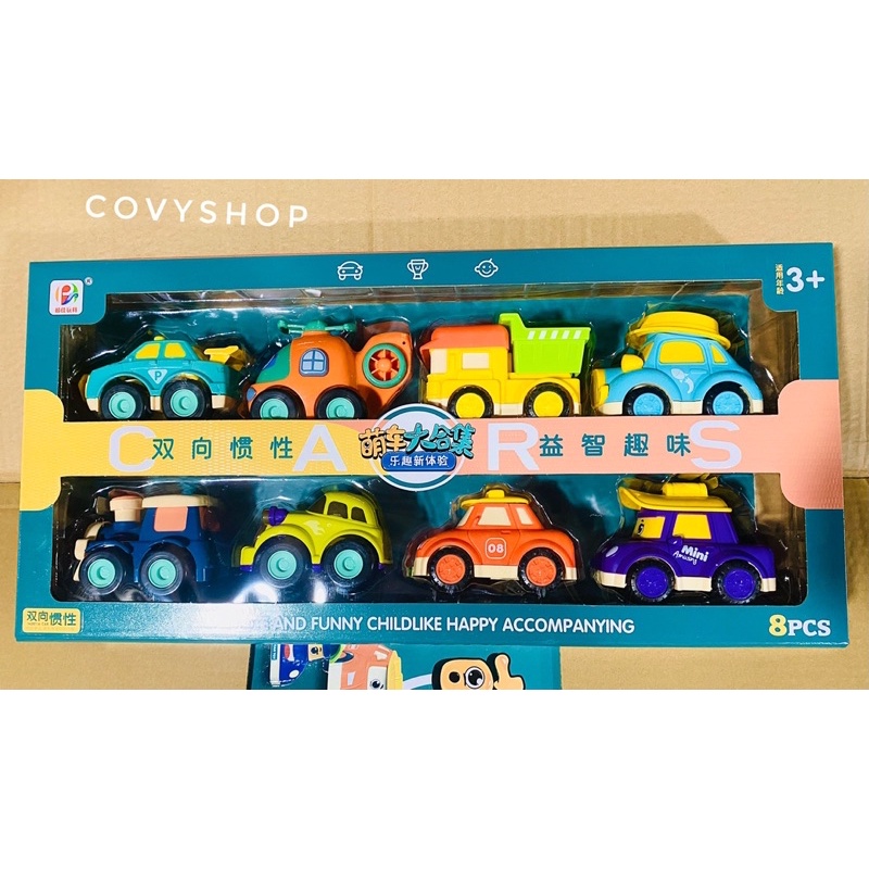 Set 8 xe poli chạy đà không cần pin cho bé