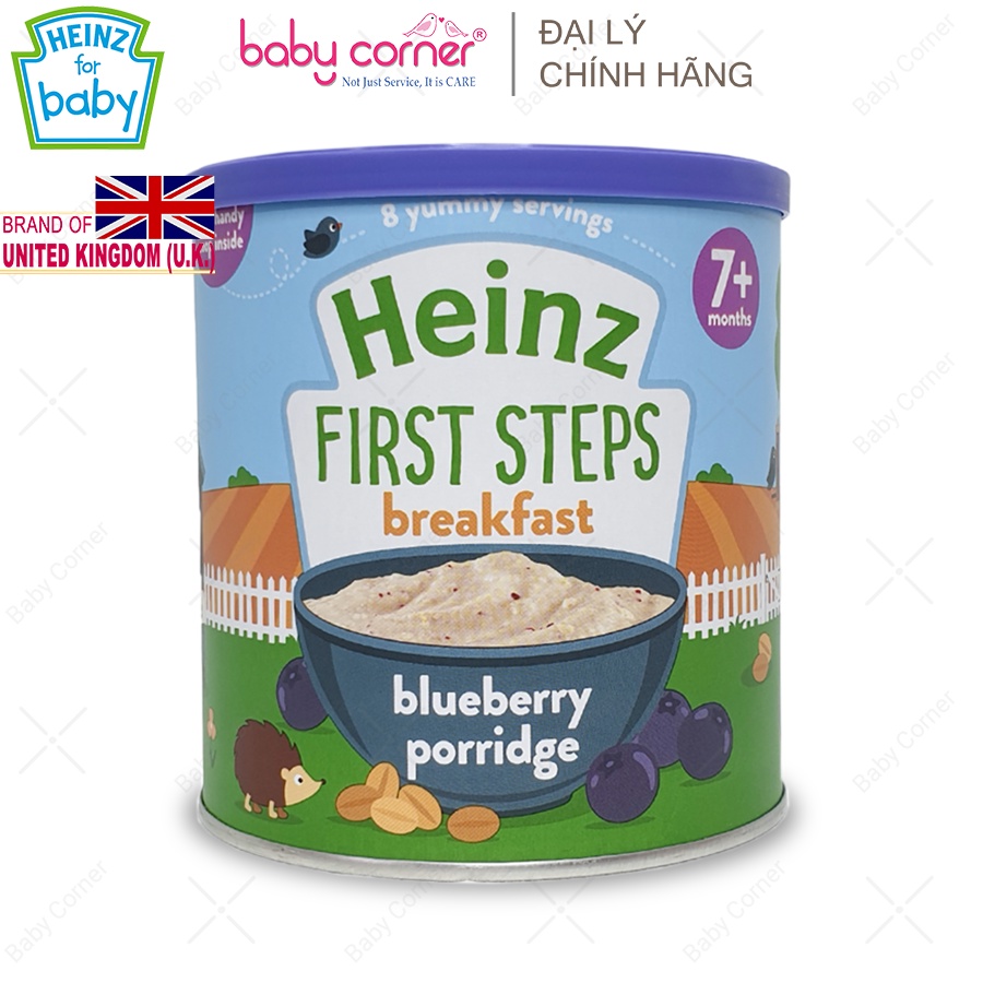 Bột Ăn Dặm Heinz Vị Việt Quất, Hộp 240g, 7M+