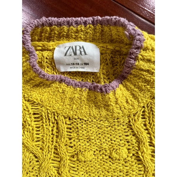 Áo len zara size sm màu vàng nghệ