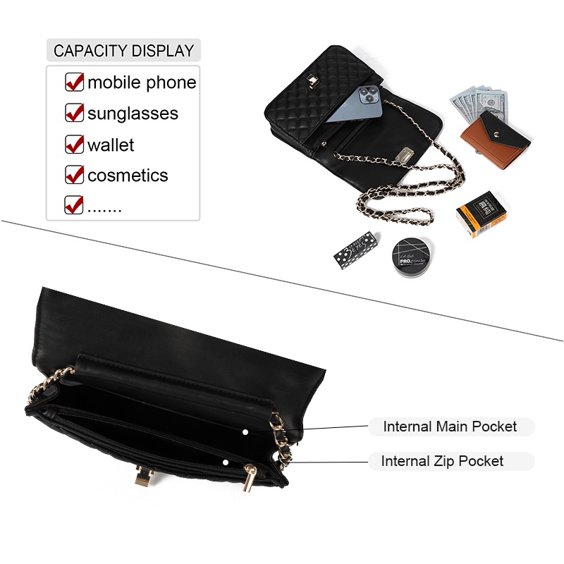 Túi đeo vai AFKOMST bằng da PU mềm sành điệu thời trang cho nữ