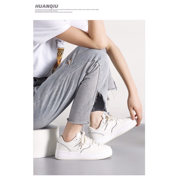 Giày thể thao độn đế HUANQIU cao cấp chính hãng, giày bánh mì nâng chiều cao cho nam nữ 3.5cm