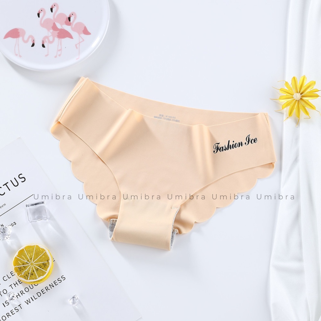 Quần lót nữ Su trơn Umibra không viền không đường may mát lạnh hỗ trợ nâng mông gợi cảm - QL10