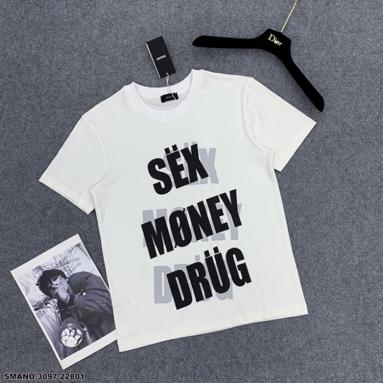 Áo Phông Nam Nữ In Nổi Chữ Sex Money Drug . Áo Phông Tay Lỡ Nam Nữ From Rộng Unisex.
