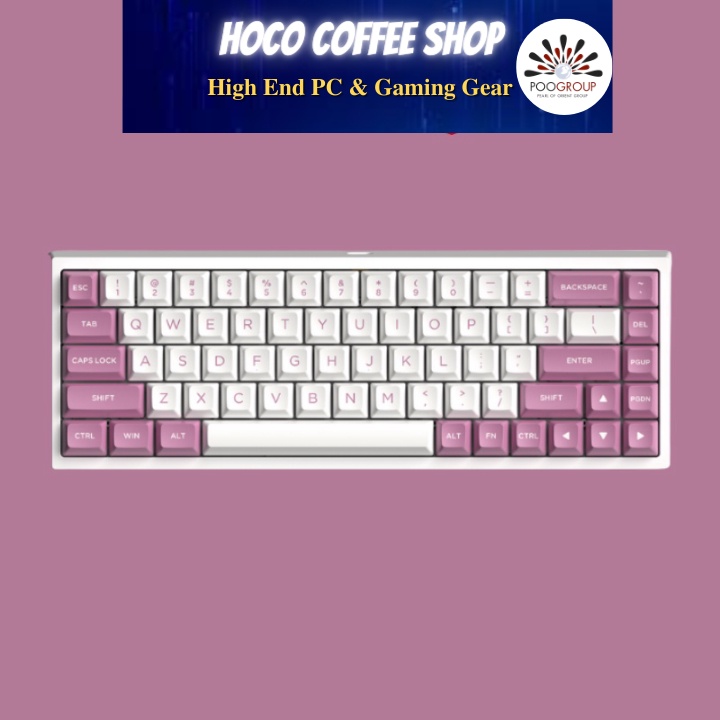 Bàn Phím Cơ FL-Esports FL680SAM Peach - Led RGB-Hot Swap có 3 chế độ kết nối: USB / 2.4 / Bluetooth - Pin 2000 mAh