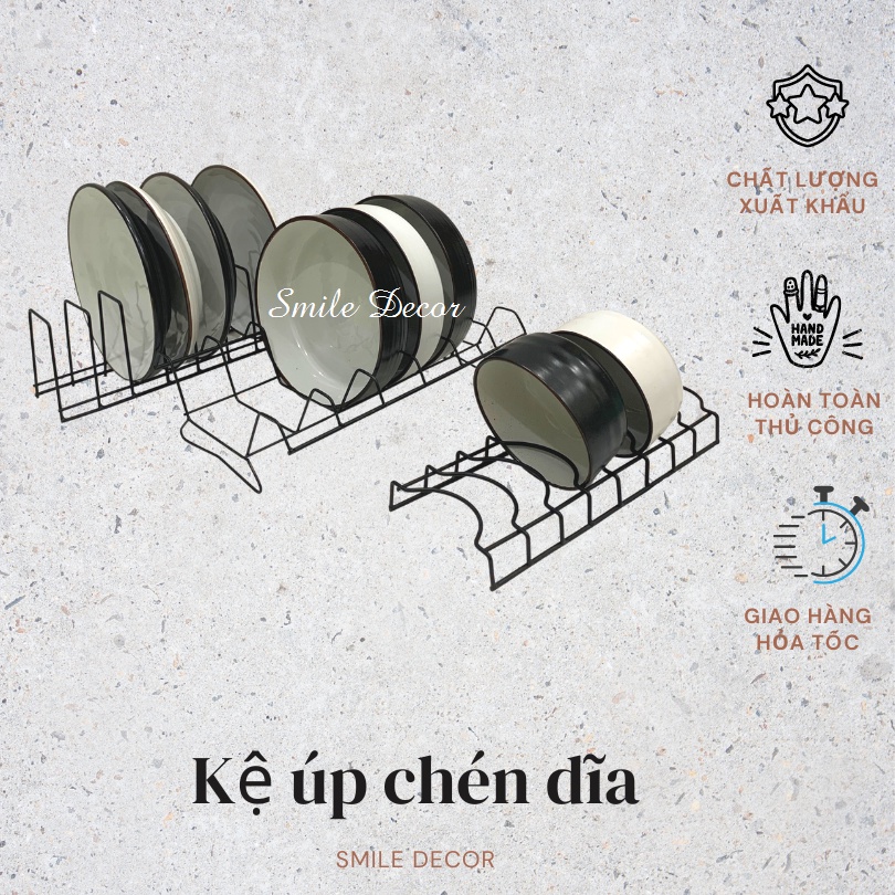 Giá kệ úp chén dĩa Smile Decor tiện dụng, tiết kiệm diện tích - Spectrum Diversified Kitchen Organizer