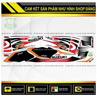 TEM RỜI SATRIA 2000 PHỐI TRẮNG ĐỎ