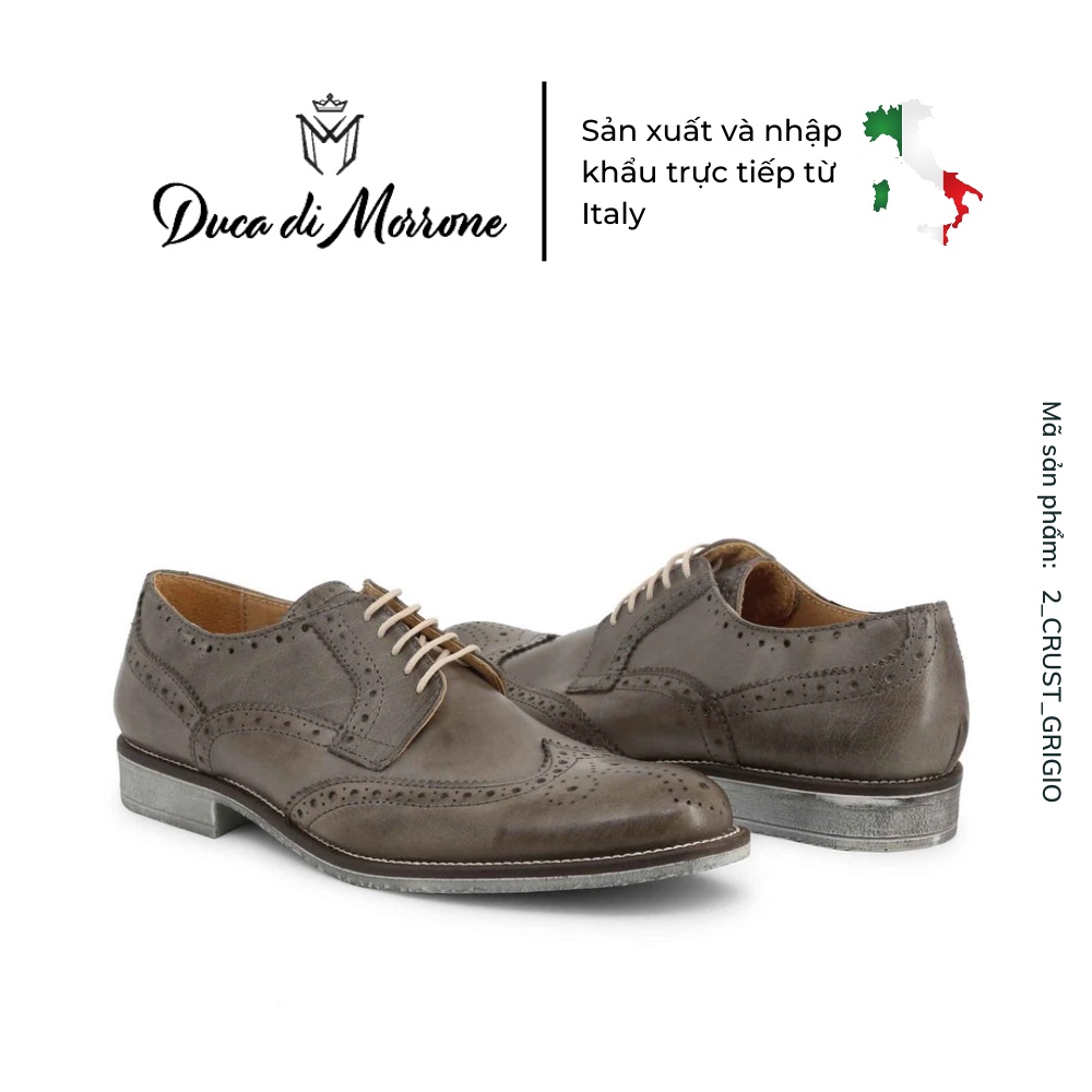 Giày tây Derby nam da trơn - DUCA DI MORRONE - Sản xuất và nhập khẩu CHÍNH HÃNG tại ITALY - 2_CRUST_GRIGIO