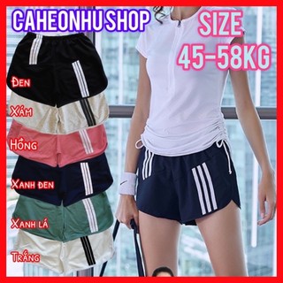 Quần đùi nữ thể thap 3 sọc vải thun đẹp