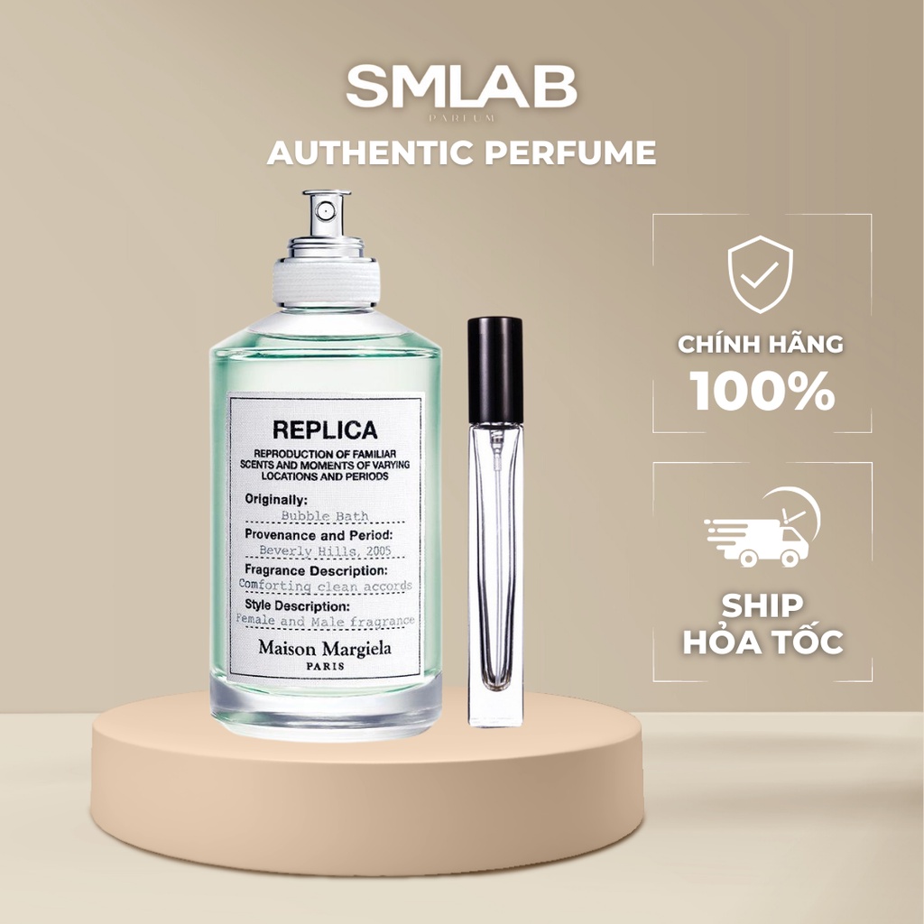 Nước hoa unisex Replica BUBBLE BATH dung tích 10ml ⚡100% HÀNG CHÍNH HÃNG⚡