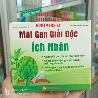 Mát gan giải đôc Ích Nhân - Giảm rôm sảy,mẩn ngứa mụn nhọt Hộp 20 ống