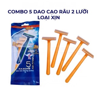 Combo 5 Dao cạo râu 2 lưỡi loại xịn