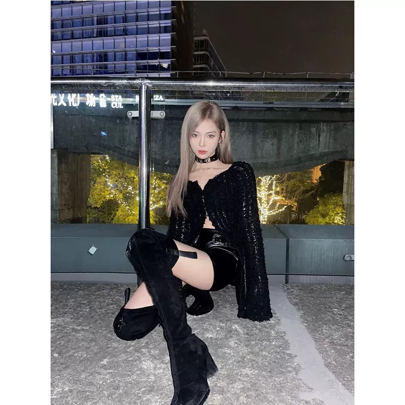 Áo khoác len tay dài