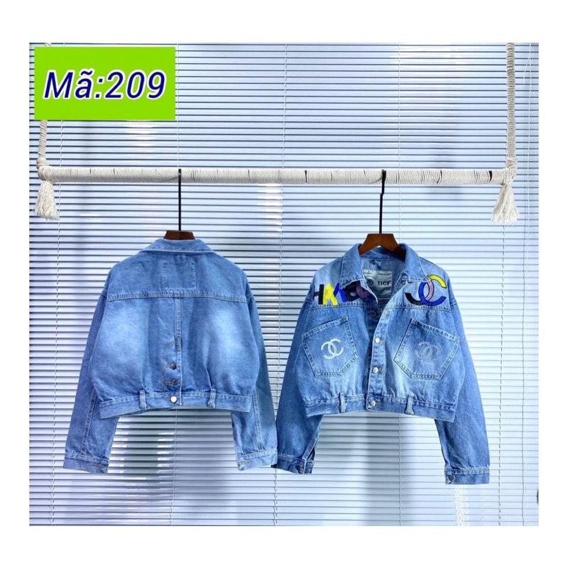 Áo Khoát Jean Kèm Nón Cao Cấp, Ảnh Thật Ik hình , Ôm Dáng ,2022