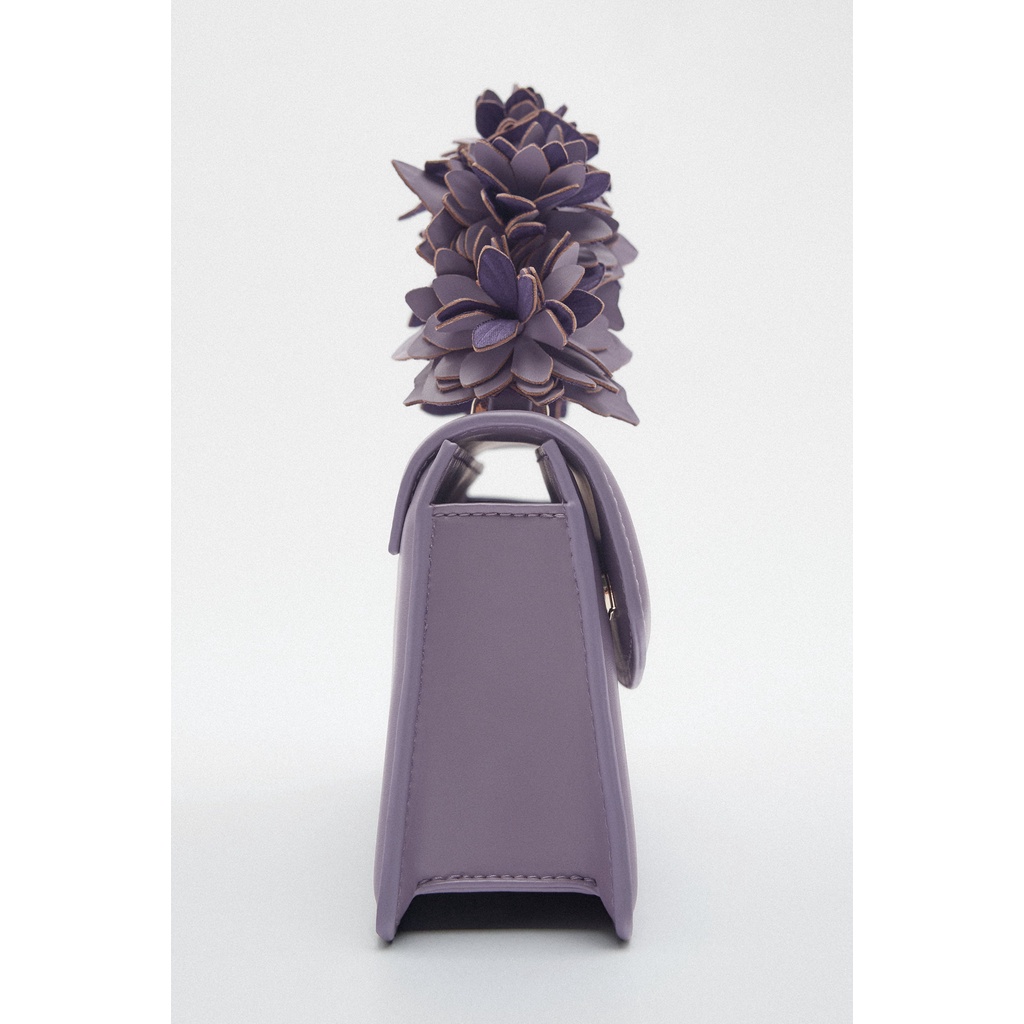 ZARA Đức - Túi xách auth new tag cao cấp chính hãng có sẵn sale mini đeo chéo tím cam đen quai hoa 6078/010