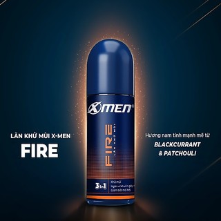 Lăn khử mùi X-Men Fire Active thơm mạnh mẽ 50ml