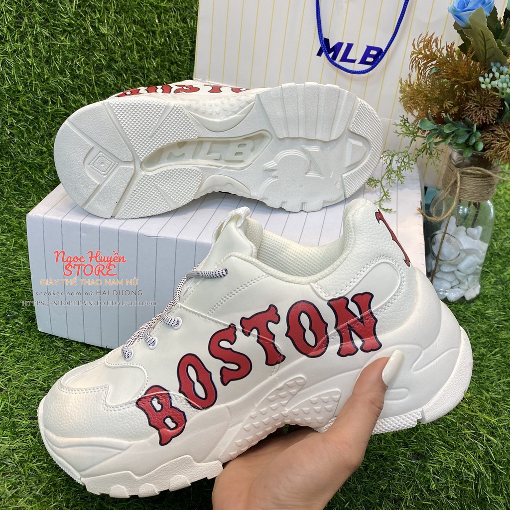 Giày sneaker MLB chữ boston đỏ, Giày MLB boston chữ đỏ. Mẫu boston chữ đỏ size 36-43
