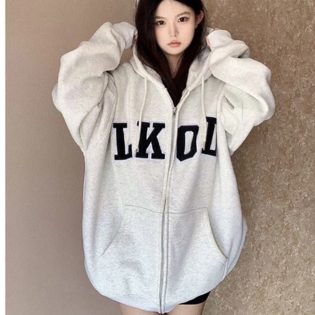 Áo Khoác HD Zip Thêu LKOD Nỉ Bông