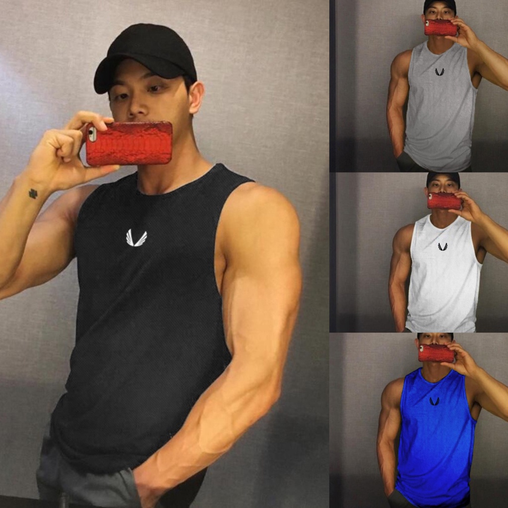 Áo ba lỗ nam , Áo tanktop nam tập gym bóng rỗ Hình Đ𝐎̂𝐈 𝐂𝐀́𝐍𝐇 vải cotton nhiều màu đủ size